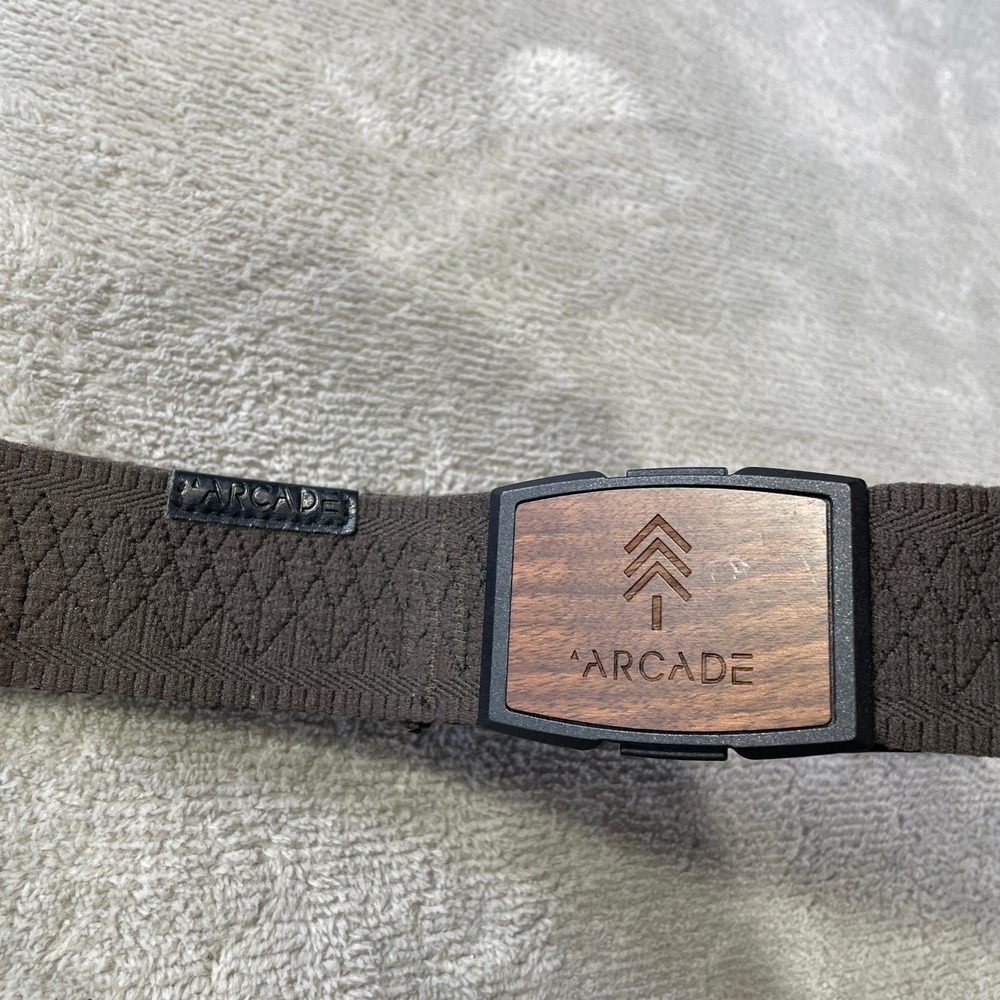 Arcade Adventure Belt Mens Adjustable Wood Grain Stretch Elastic Webbing
